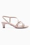 Women's Heeled Sandals Ankle Strap Stylish Casual Shoes Miria Beige - 2