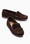 Women's Genuine Suede Ballet Flats Tassel Detailed Loafers Alora Brown