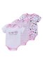 -3-Piece Short Sleeve Printed Bodysuit for Baby Girl, 3M to 12M
