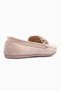 Women's Genuine Suede Ballet Flats Tassel Detailed Loafers Alora Beige - 5
