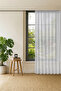 Luxury Silk I D Textured B Bamboo Wrinkle-Free, No Ironing Required, Optical White S Sparsely Pleated (1X2) t Tulle Curtain