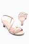 Women's Heeled Sandals Ankle Strap Stylish Casual Shoes Miria Beige - 3