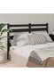 Bedside table, black, 186x4x100 cm, solid pine wood