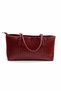 Women's Burgundy Knitwear Textured Narrow Long Horizontal Shoulder Bag - 6