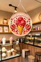 Pomegranate Ice Cream Visual Wooden Stringed Door Wall Ornament Unique Cafe Showcase Decoration, 30 X 50 cm