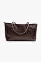 Women's Brown Knitwear Textured Narrow Long Horizontal Shoulder Bag - 6