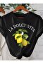 La Dolge Vita Lemon Printed Women's Ov Oversized Work Shirt