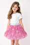 Girl's Pink Snowflake Patterned Tutu Skirt Tulle Skirt April 23 October 29 - 2