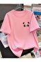 Tiny Panda Printed Unisex Women'S/Men's Oversize Crewneck T-Shirt