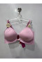 Fk Dolgusuz Breathable Fabric Laser Cut Bra-Pink