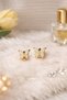 Zircon Stone Butterfly Earrings Gold Color - 2