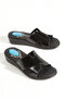 Artı&Jel-5006 Orthopedic Jel Women's Black Wrinkled Patent Leather Slippers with Heel Spur Function - 3