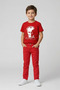 Boy's Red Short Sleeve Ataturk T-Shirt Red Pants April 23 October 29 - 2
