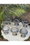 6-Piece Smoked & Honey Colored Footed Ice Cream Bowl - Snack Bowl - Presentation Bowl - Dessert Bowl - Magnolia - Bowl - Jam Bowl - 2