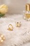 Zircon Stone Butterfly Earrings Gold Color