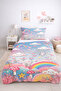 Rainbow Cloud Single Pique Bedspread Set Children's Room Piqué Bedspread