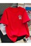 Ribbon Flower Printed Unisex Women'S/Men's Oversize Crewneck T-Shirt
