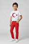 Boy's White Short Sleeve Moon Star T-Shirt Red Pants April 23 October 29