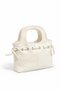 Women's Knotted Ring Detailed Tote Bag Cream - 2