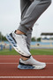 Lightweight Design Men's Walking Running Light Gray Sports Shoes - 5