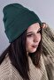 Green Unisex Folded Knitwear Flat Beret