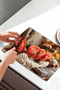 Autumn Cones and Acorns Tempered Glass Cutting Board 30X40 cm Size Uv Printing - Bckt017 - 5
