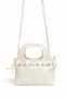 Women's Knotted Ring Detailed Tote Bag Cream - 3