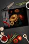Vintage Floral Print Tempered Glass Cutting Board 30X40 cm Size Uv Printing - Bckt026 - 4