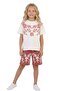 Girl's Two-Piece Set P Cotton U Top and Bottom Two-Piece Set - 4