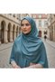 Jacquard Floral Print Scarf – Lightweight , Non-Slip , Modern Hijab Scarf 100 X 100 cm - 5