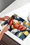 Tempered Glass Cutting Board in Navy Blue, Gray, and Gold Tones 30X40 cm Size Uv Printing - Bckt043 - 5