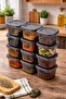 12-Piece Food Storage Set with Label and Leak-Proof Lid - 550ML - Label Gift - 2