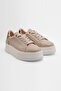Hj 2026 Thick Sole Back Leopard Detail Lace-Up Sports Shoes - 2