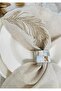 6-Piece Gold Feather Patterned Stone Embroidered-Beige K Linen Napkin – 34X34 cm Invitation and Engagement Table Napkin - 2