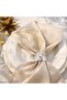 6-Piece Gold Feather Patterned Stone Embroidered-Beige K Linen Napkin – 34X34 cm Invitation and Engagement Table Napkin - 3