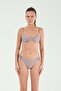 Women's Blue/Mink/Green Glittery Fabric Removable Thin Covered Wire t Shaping / Sculpting Bikini Set