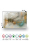 Abstract Gold and Turquoise Textured Tempered Glass Cutting Board Uv Printing in 30X40 cm Size - Bckt034 - 7