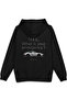 911 Car Back Printed Hooded Semi Oversized Sweatshirt Black Hoodie 1423