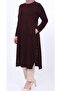 Ece Ribbed Camisole Large Size Purple Tunic - 2