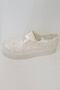 Women's White Wedge Heel Beaded Wedding Dress Shoes - 4