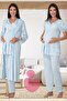 Pink Maternity Pajamas with Hidden Nursing Feature and Dressing Gown Effortt 8024 - 4