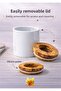 Printed Ceramic Pen Holder with Boho Design and Wooden Detail Desktop Pen Holder - 3