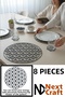 Supla Placemat Felt 34 cm Plate Pan Pot Mat Tableware Service Presentation Fireproof 8 Pieces