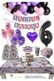 Licensed Kuromi Birthday Set - Kuromi Balloon - Napkin Kuromi Plate Cup Kuromi Balloon Age 6