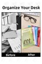 Green A5 Snap Fastener File Transparent Colored Envelope File 5 Pieces 17X22 cm Snap Fastener File Waterproof 50 Sheets - 5