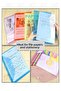 A5 Snap Fastener File Transparent Colorful Envelope File 4 Colors 17X22 cm Snap Fastener File Waterproof 50 Sheets Cap - 5