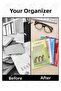 A5 Snap Fastener File Transparent Colorful Envelope File 5 Colors 17X22 cm Snap Fastener File Waterproof 50 Sheets Cap - 6