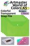 Green A5 Snap Fastener File Transparent Colored Envelope File 5 Pieces 17X22 cm Snap Fastener File Waterproof 50 Sheets