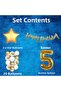 Gold Concept 5Th Birthday Celebration Set; White Gold Confetti Balloon, Number Star Foil and Banner - 3