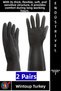 # Gloves Thick Stretchy Soft Construction Garden Auto Cleaning Hygienic Stylish Black Industrial Gloves 2 Pairs